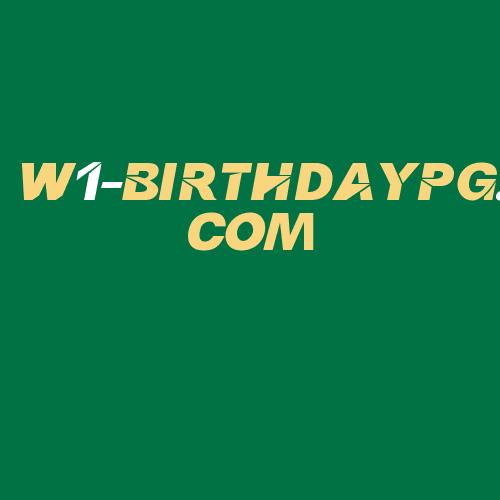 Logo da W1-BIRTHDAYPG